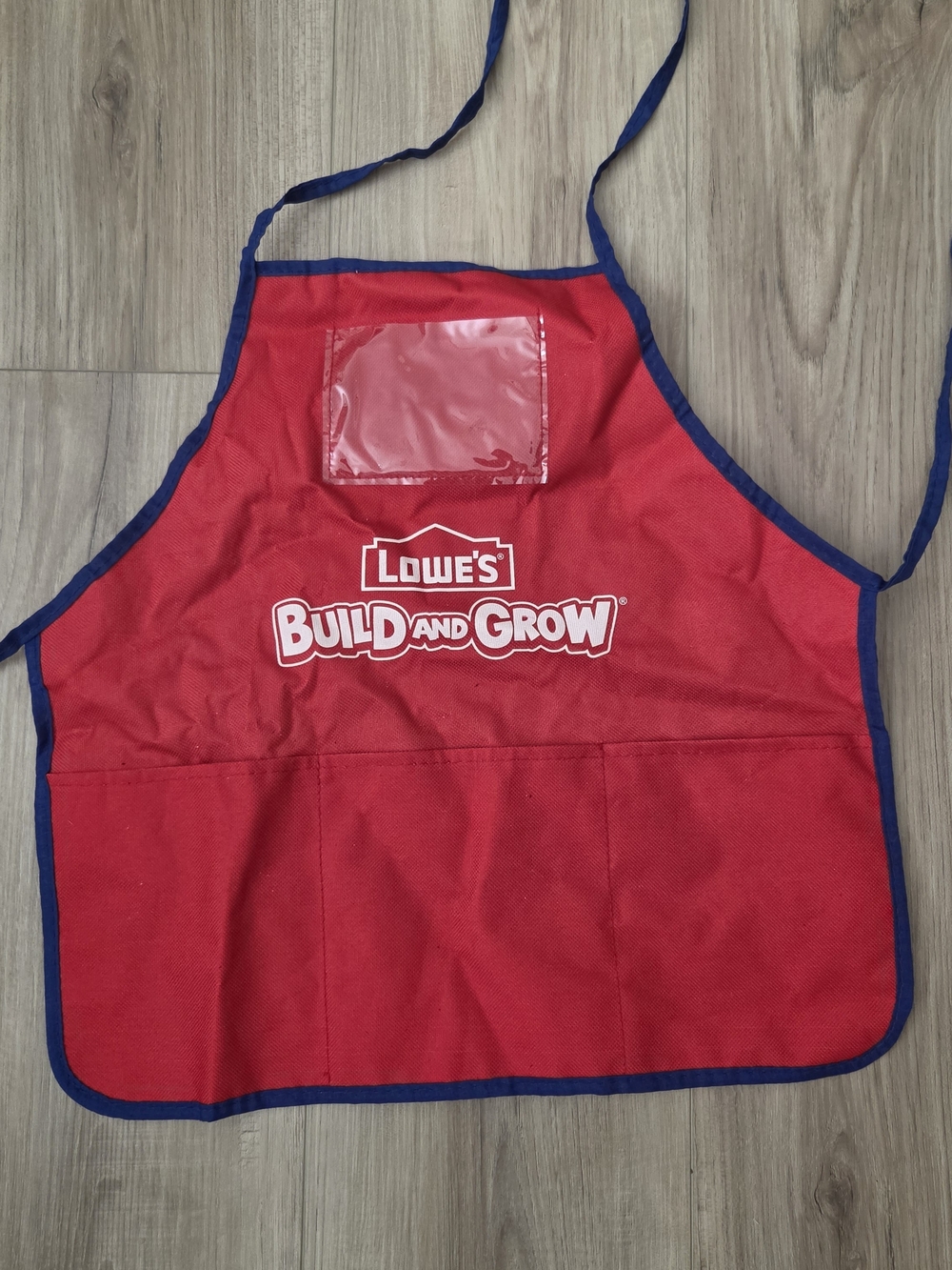 Lowe's Build and Grow Kids Red Activity Apron with Pockets